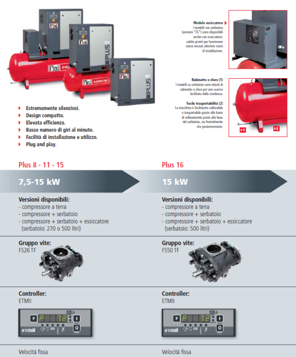 COMPRESSORI ROTATIVI A VITE - SERIE PLUS - immagine 2