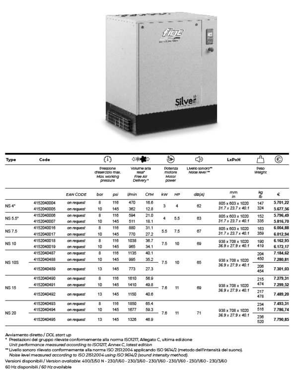 COMPRESSORI ROTATIVI A VITE – NEW SILVER - immagine 7